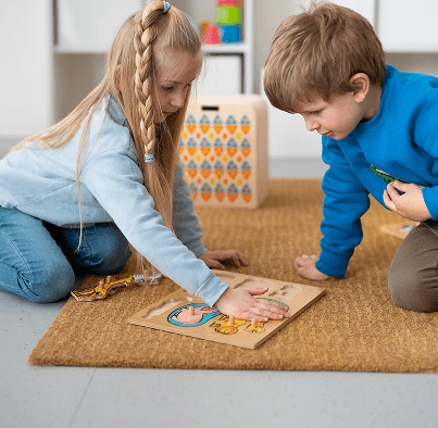 Children playing at BRILLE